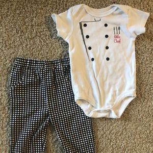 Little Chef Baby Outfit. 9-12 Months